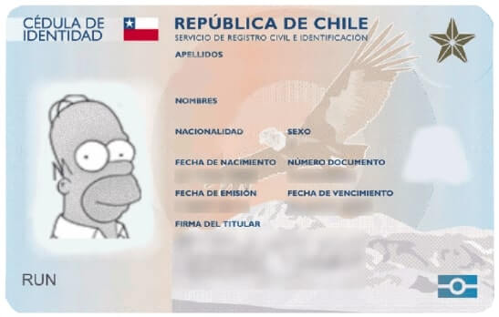 chilean id card cedula de identidad civil registry registro civil chile rut run